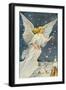 Angel Dropping Flowers-null-Framed Giclee Print