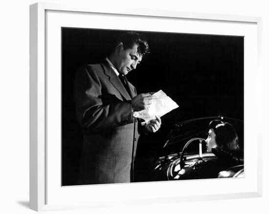 Angel Face, Robert Mitchum, Jean Simmons, 1952-null-Framed Photo