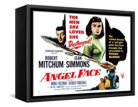 Angel Face, Robert Mitchum, Jean Simmons, 1952-null-Framed Stretched Canvas