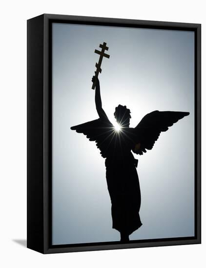 Angel Figure Independence Monument, Tallinn, Estonia-Christian Kober-Framed Stretched Canvas