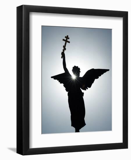 Angel Figure Independence Monument, Tallinn, Estonia-Christian Kober-Framed Photographic Print