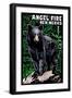 Angel Fire, New Mexico - Black Bear - Scratchboard-Lantern Press-Framed Art Print