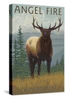 Angel Fire, New Mexico - Elk Scene-Lantern Press-Stretched Canvas