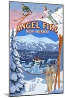 Angel Fire, New Mexico - Winter Scenes Montage-Lantern Press-Mounted Art Print