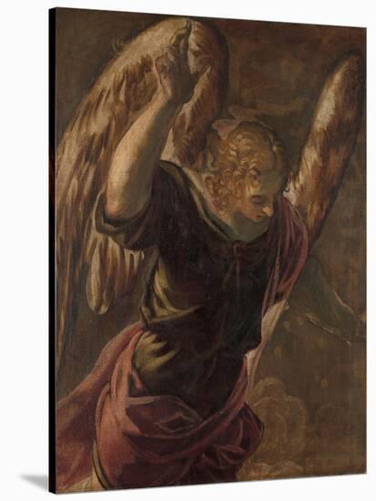 Angel from the Annunciation to the Virgin, 1560-85-Jacopo Robusti Tintoretto-Stretched Canvas