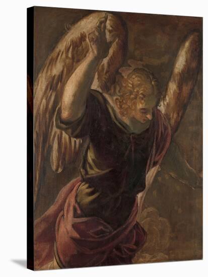 Angel from the Annunciation to the Virgin, 1560-85-Jacopo Robusti Tintoretto-Stretched Canvas