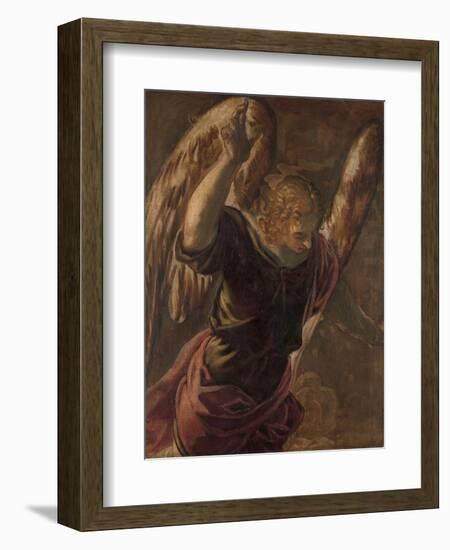 Angel from the Annunciation to the Virgin, 1560-85-Jacopo Robusti Tintoretto-Framed Giclee Print