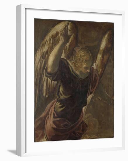 Angel from the Annunciation to the Virgin-Jacopo Tintoretto-Framed Art Print