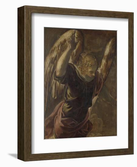 Angel from the Annunciation to the Virgin-Jacopo Tintoretto-Framed Art Print