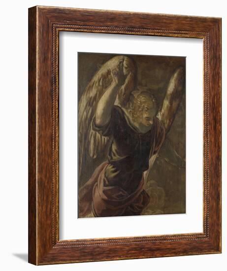 Angel from the Annunciation to the Virgin-Jacopo Tintoretto-Framed Art Print