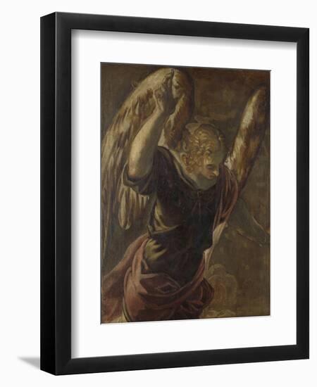 Angel from the Annunciation to the Virgin-Jacopo Tintoretto-Framed Art Print
