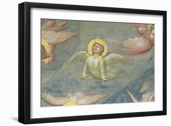 Angel, from the Lamentation, C.1305 (Detail)-Giotto di Bondone-Framed Premium Giclee Print