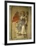 Angel Gabriel of the Annunciation, Fresco, Library-Francesco De Rossi Salviati Cecchino-Framed Giclee Print