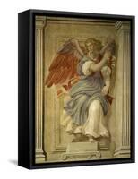 Angel Gabriel of the Annunciation, Fresco, Library-Francesco De Rossi Salviati Cecchino-Framed Stretched Canvas