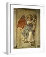 Angel Gabriel of the Annunciation, Fresco, Library-Francesco De Rossi Salviati Cecchino-Framed Giclee Print