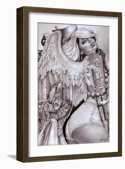 Angel Girl-Mouse Lopez-Framed Art Print