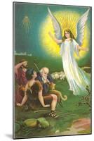 Angel Greeting Shepherds-null-Mounted Art Print