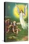 Angel Greeting Shepherds-null-Stretched Canvas
