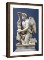 Angel Holding a Candelabra, 1495-Michelangelo Buonarroti-Framed Giclee Print