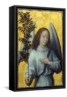 Angel Holding an Olive Branch by Hans Memling-null-Framed Stretched Canvas
