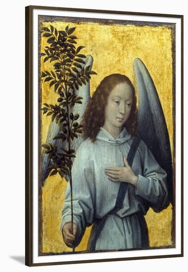 Angel Holding an Olive Branch by Hans Memling-null-Framed Premium Photographic Print