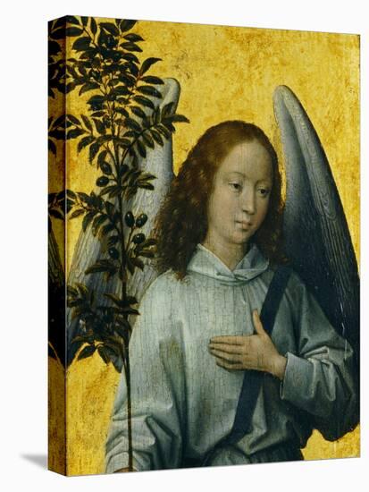 Angel Holding an Olive Branch, Symbol of Divine Peace-Hans Memling-Stretched Canvas