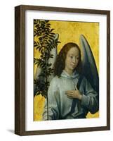 Angel Holding an Olive Branch, Symbol of Divine Peace-Hans Memling-Framed Premium Giclee Print