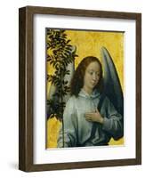 Angel Holding an Olive Branch, Symbol of Divine Peace-Hans Memling-Framed Giclee Print