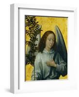 Angel Holding an Olive Branch, Symbol of Divine Peace-Hans Memling-Framed Giclee Print