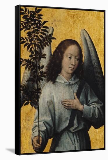 Angel Holding an Olive Branch-Hans Memling-Framed Stretched Canvas