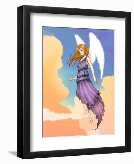 Angel In The Clouds-Harry Briggs-Framed Premium Giclee Print