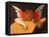 Angel making music-Fiorentino Rosso-Framed Stretched Canvas