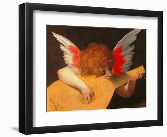 Angel making music-Fiorentino Rosso-Framed Giclee Print