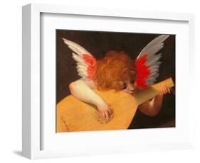 Angel making music-Fiorentino Rosso-Framed Giclee Print