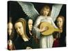 Angel Musician, Detail from Virgin Among Virgins, 1450-Gerard David-Stretched Canvas