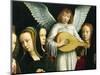 Angel Musician, Detail from Virgin Among Virgins, 1450-Gerard David-Mounted Giclee Print