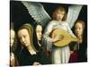 Angel Musician, Detail from Virgin Among Virgins, 1450-Gerard David-Stretched Canvas