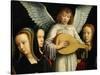 Angel Musician with Saints Agnes (D. 305), Fausta and Apollina (D. C. 248-9)-Gerard David-Stretched Canvas
