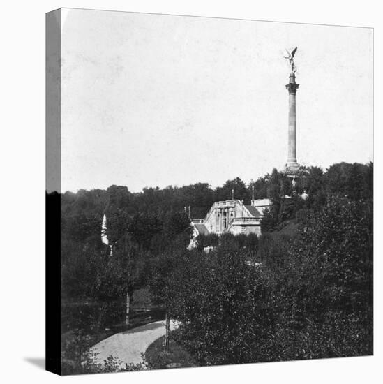 Angel of Peace Monument, Munich, Germany, C1900-Wurthle & Sons-Stretched Canvas