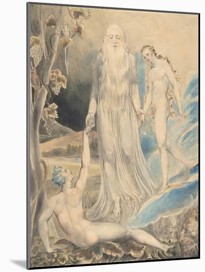 Angel of the Divine Presence Bringing Eve to Adam, c.1803-William Blake-Mounted Giclee Print