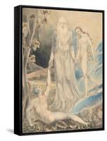 Angel of the Divine Presence Bringing Eve to Adam, c.1803-William Blake-Framed Stretched Canvas
