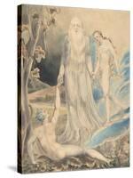 Angel of the Divine Presence Bringing Eve to Adam, c.1803-William Blake-Stretched Canvas