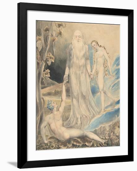 Angel of the Divine Presence Bringing Eve to Adam, c.1803-William Blake-Framed Giclee Print
