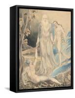 Angel of the Divine Presence Bringing Eve to Adam, c.1803-William Blake-Framed Stretched Canvas