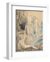 Angel of the Divine Presence Bringing Eve to Adam, c.1803-William Blake-Framed Giclee Print