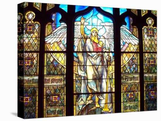 Angel of the Resurrection Stained Glass Window-Louis Comfort Tiffany-Stretched Canvas