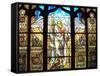 Angel of the Resurrection Stained Glass Window-Louis Comfort Tiffany-Framed Stretched Canvas