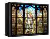 Angel of the Resurrection Stained Glass Window-Louis Comfort Tiffany-Framed Stretched Canvas