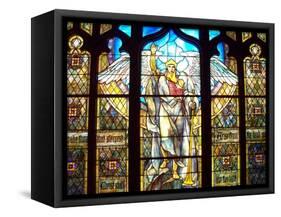 Angel of the Resurrection Stained Glass Window-Louis Comfort Tiffany-Framed Stretched Canvas