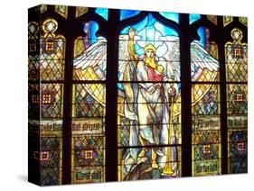 Angel of the Resurrection Stained Glass Window-Louis Comfort Tiffany-Stretched Canvas